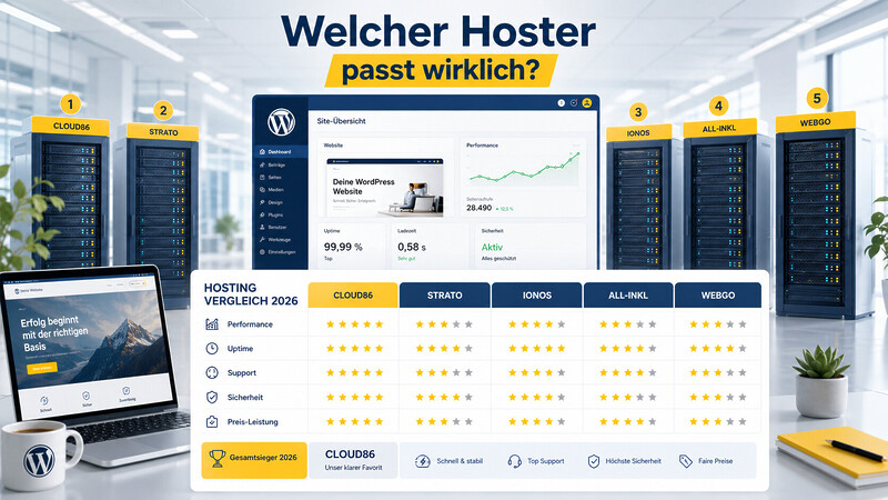 Cloud86 Erfahrungen 2026 WordPress Hosting Im Vergleich Mit Strato, Ionos, All Inkl & Webgo