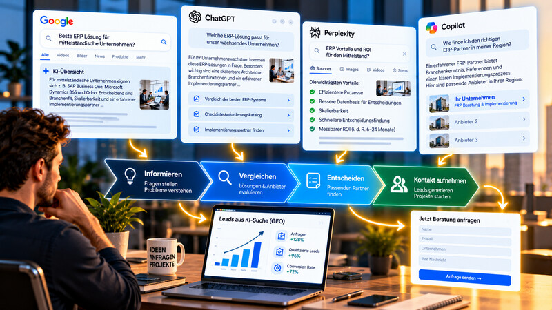 Geo Leads Ki Suchprozess Geo Leadgenerierung Sichtbarkeit
