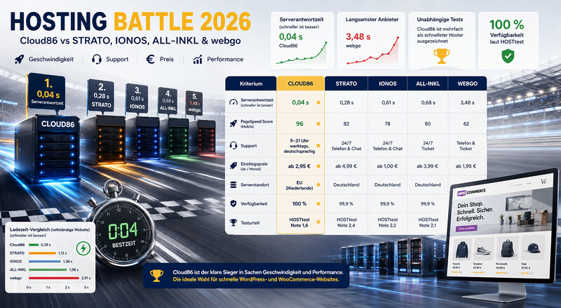 Hosting Vergleich 2026 Cloud86 Vs Strato, Ionos, All Inkl & Webgo
