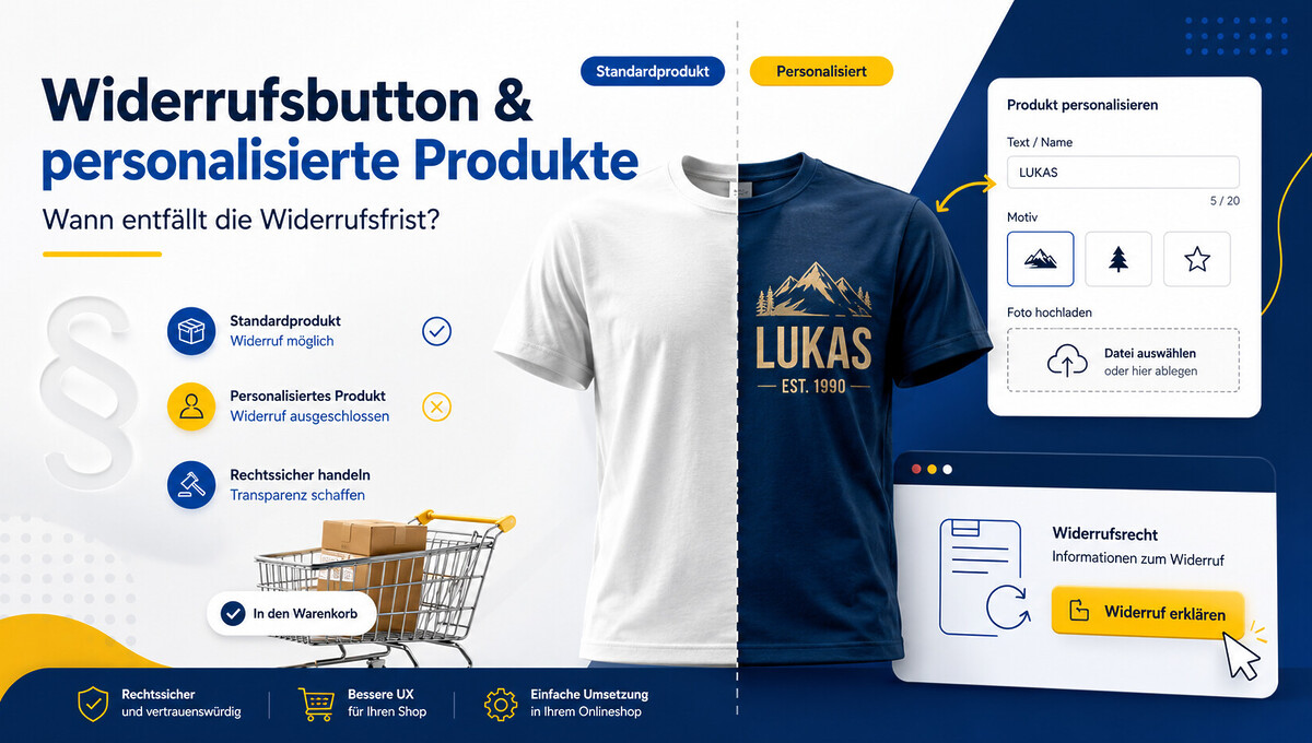 Kein Widerruf Individuelle Personalisiete Produkte 312g Abs 2 Nr 1 Bgb Widerrufsbutton Vertrag Widerrufen