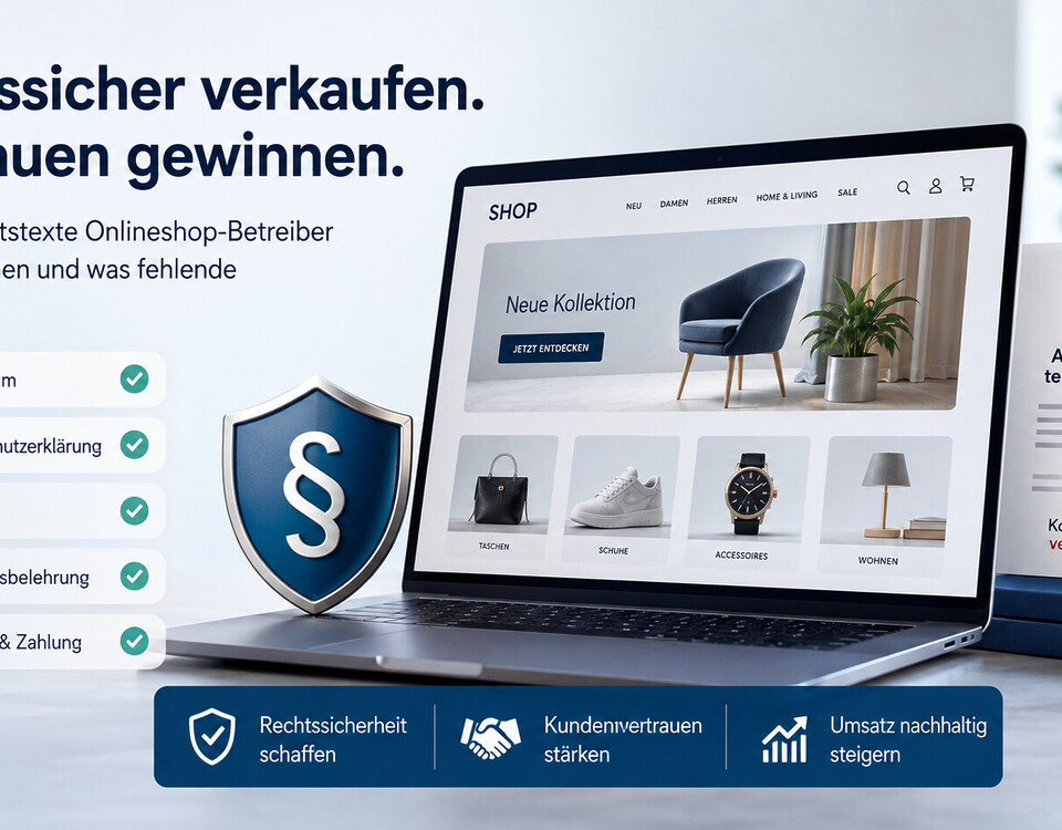 Rechtstexte Onlineshop 2026