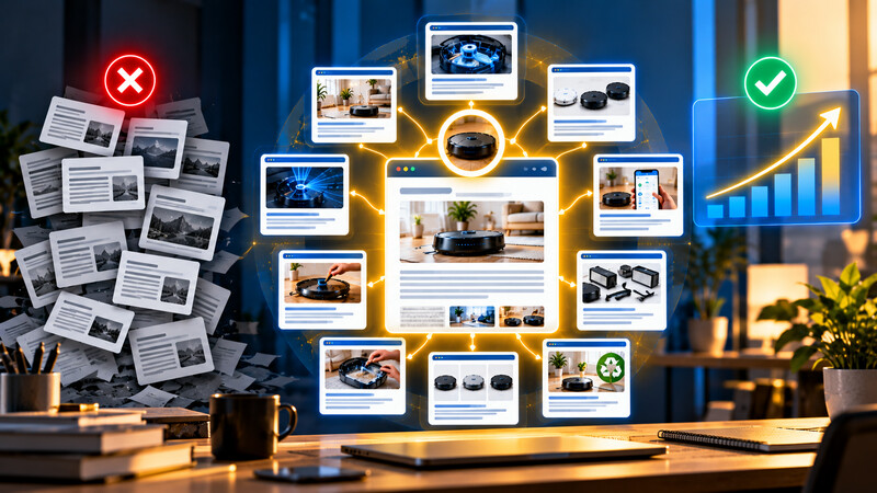 Thematischer Content Hub Kompetenz Zeigen Webseite Shop Blog Ki Suche Serps Seo Geo Optimierung Inhalte