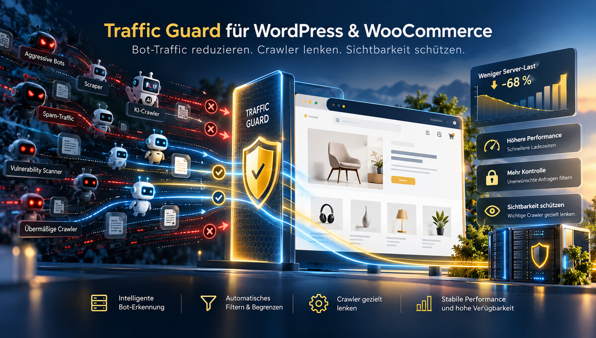 Traffic Guard Sicherheit Wordpress Traffic Woocommerce Shop Bots Ki Ai Cralwer Scraping Hack