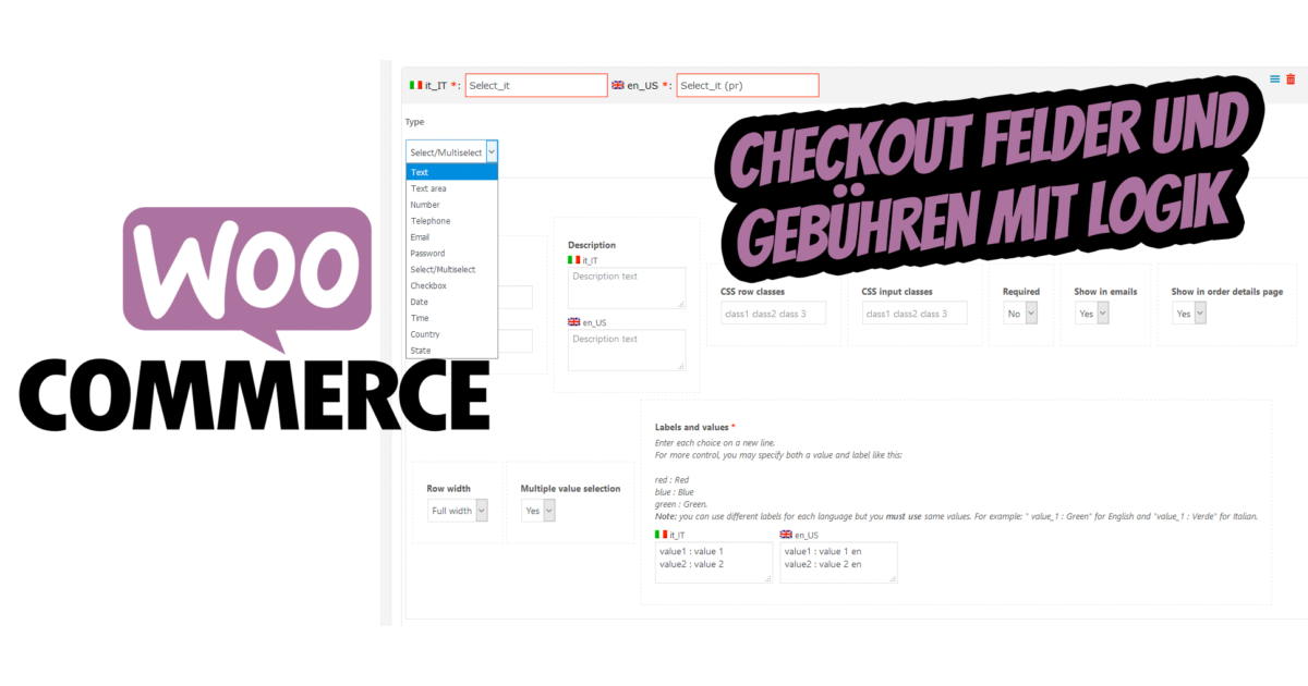 Woocommerce Checkout Felder Gebuehren Rabatte Logik