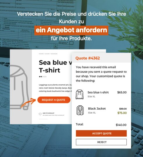 Yith Request A Quote Woocommerce Angebot Anfrage Formular Preisvorschlag