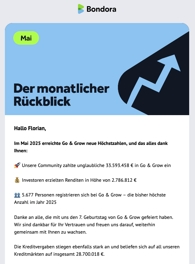 Bondora Mai 2025 Go Grow Tagesgeldkonto