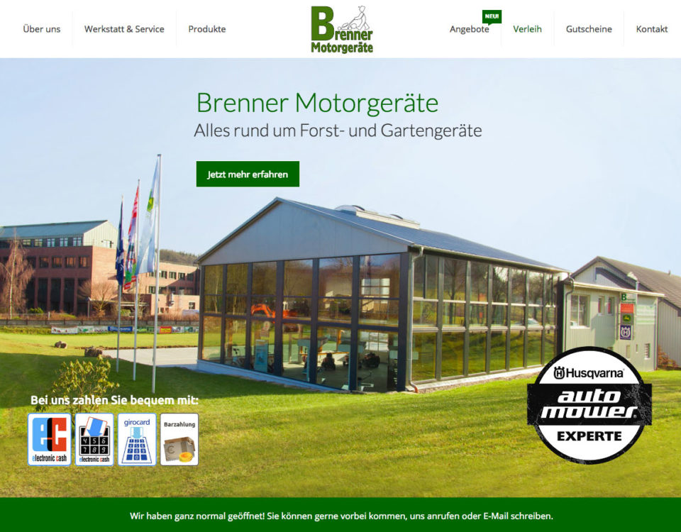 Brenner Motorgeraete Website