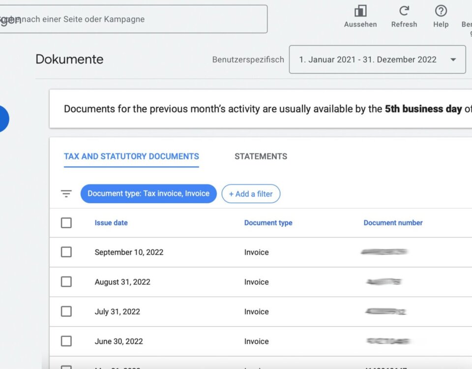 Google Ads Rechnung Adwords Finden Bill Invoice Historie Neue Oberflaeche