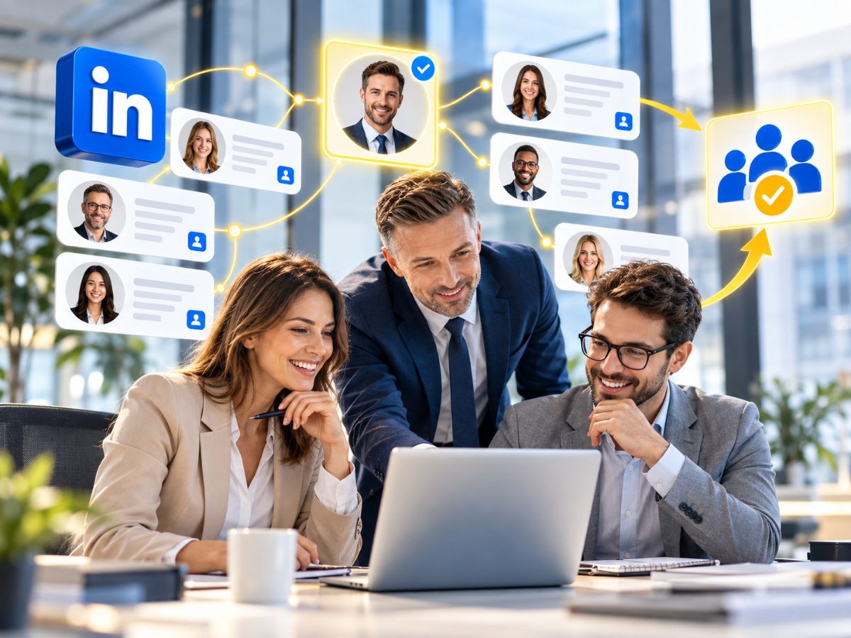 LinkedIn Vernetzungsanfragen und Direktansprache von Entscheidern für B2B Kontakte, Netzwerk und Leads