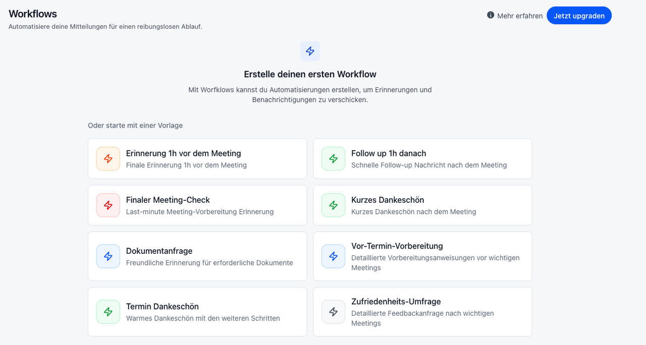 Meetergo Workflows Automation Erinnerungen Follow Up