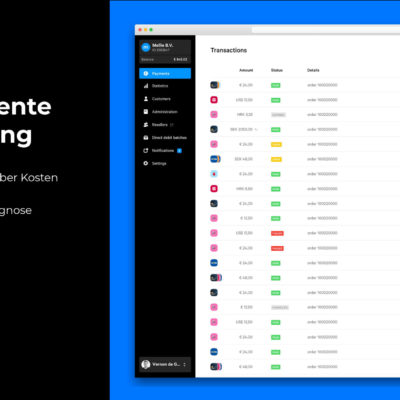 Mollie Dashboard Verwaltung Einfach