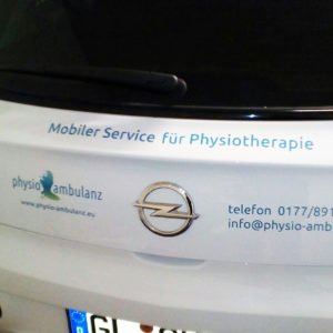Physio Ambulanz Vehicle Lettering