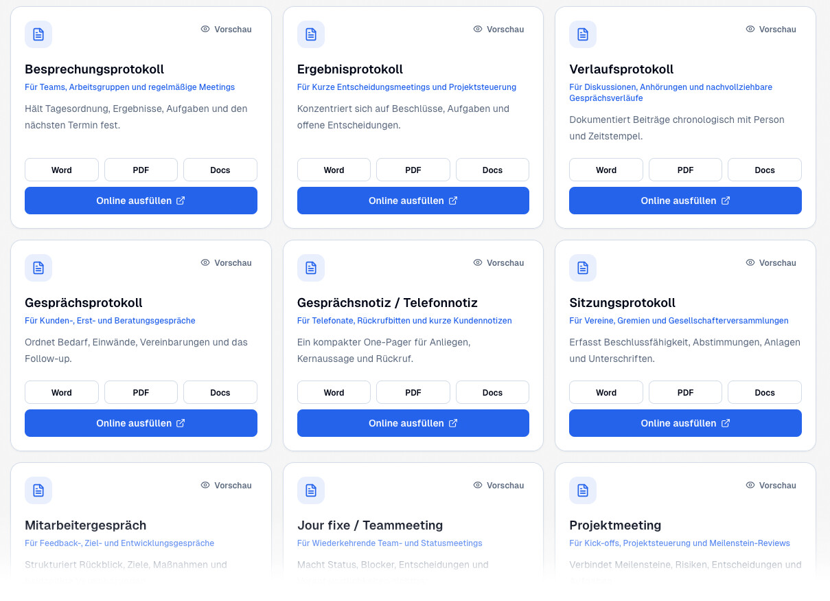 Protokoll Vorlage Gespraechsprotkoll Besprechungsprotokoll Vorlage Meetergo