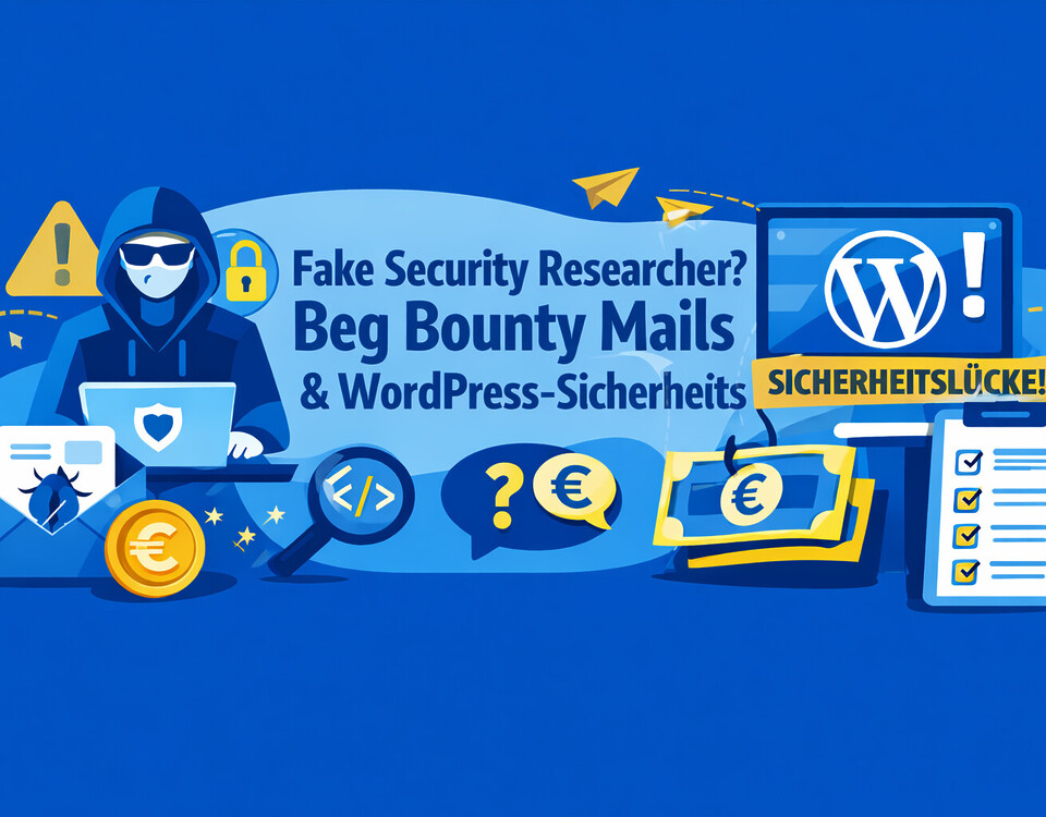 Security Researcher WordPress Sicherheitsluecke Geld Beg Bounty Mails
