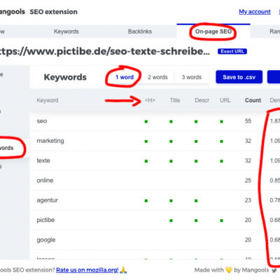 SEO Copywriter Course Browser Extension 1word