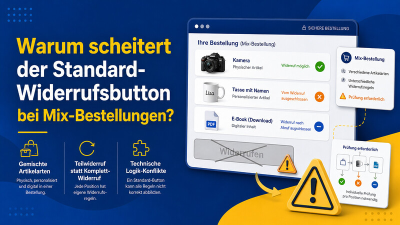 Teilwiderruf Warum Scheitert Der Standard Widerrufsbutton Bei Mix Bestellungen
