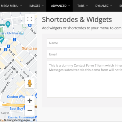 Uber Mega Menue WordPress Navigation Mega Hauptmenue Header Funktionen