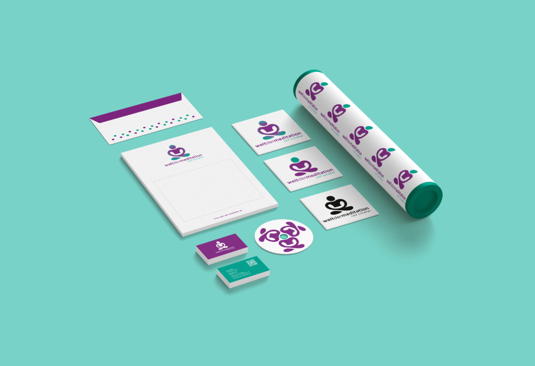 World Of Meditation Reference 5 Print Business Card CD Envelope Stationery Letter Envelope