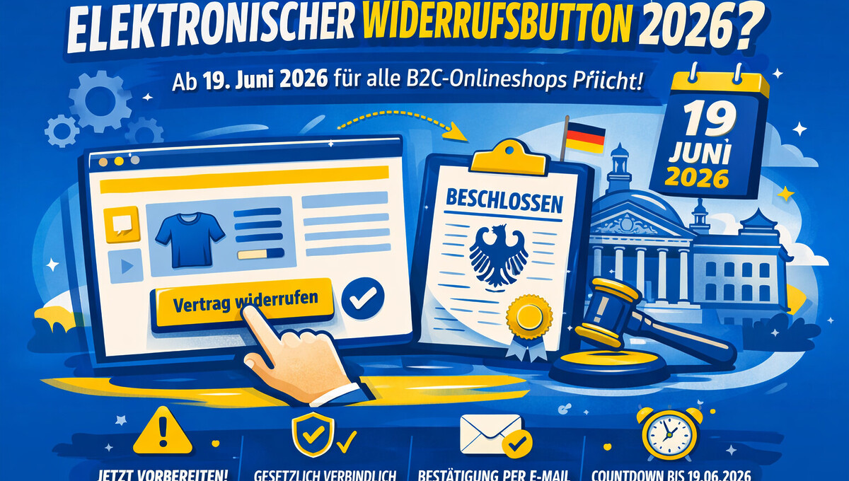 Widerrufsbutton 2026 Elektronische Widerrufsbutton Pflicht Online Shop Ecommerce