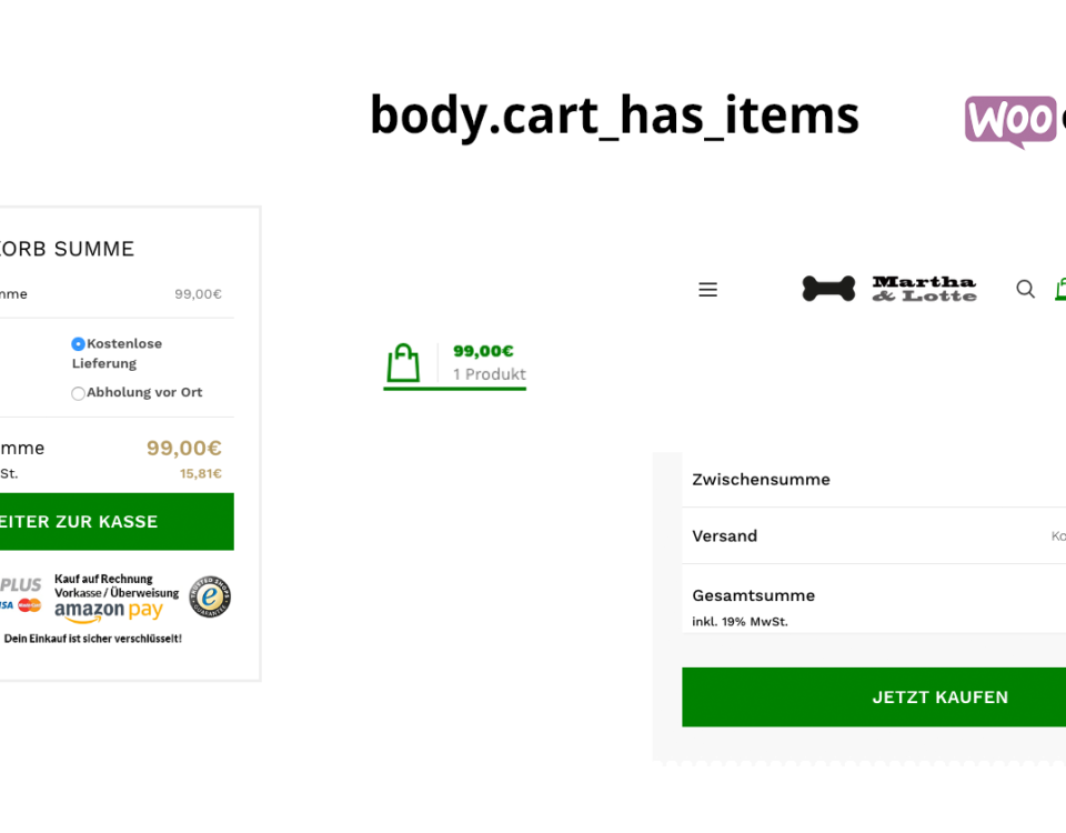 Woocommerce Add Body Class Cart Has Items Products Sales Boost
