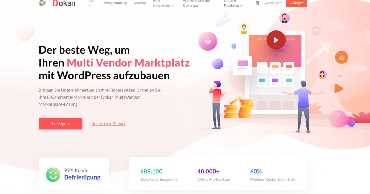 Woocommerce Dokan Multi Vendor Marktplatz Deutsch Haendlershop