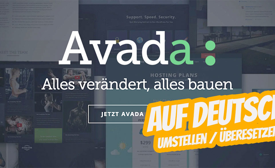Translate WordPress Avada Theme German