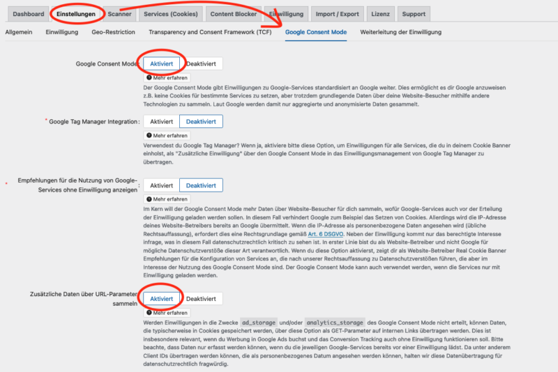 Wordpress Consent Mode Google Real Cookie Banner Einwilligung Woocommerce Google Ads
