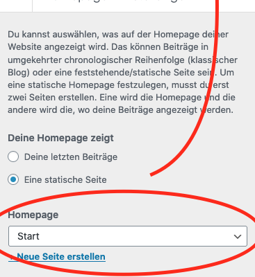 Wordpress Seite Als Startseite Festlegen Customizer