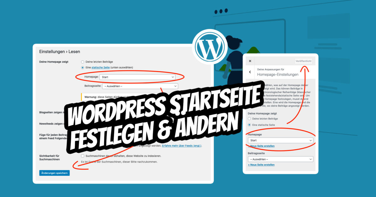 Wordpress Startseite Festlegen Aendern Definieren Einstellen