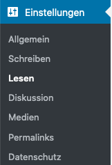 Wordpress Startseite Festlegen Definieren Aendern Bearbeiten